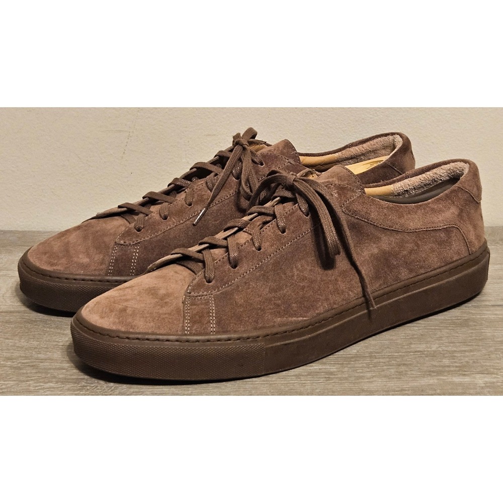 Koio Capri Mens Brown Suede Low Top Sneakers Made in Italy Size 47 / US 14